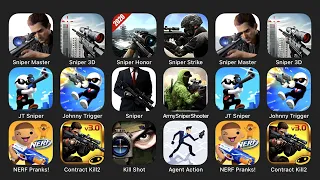 Sniper Master, Siper 3D, Sniper Honor, Sniper Strike, JT Sniper, Johnny Trigger, Sniper....