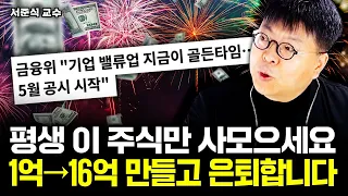 평생 이 주식만 사모으세요. 1억→16억 만들고 은퇴합니다｜서준식 교수 2부