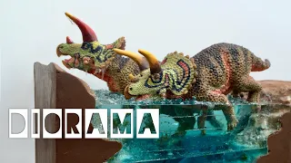 DIY Resin Water River Diorama featuring Safari Ltd.’s Triceratops!