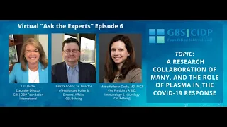 New Research Collaboration & Role of Plasma in the COVID-19 Response