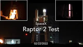 SpaceX Raptor 2 Test on Tripod (2 Tests)