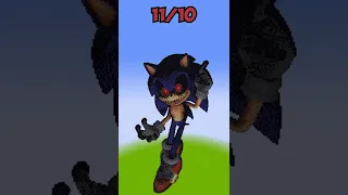 Minecraft: Rate Sonic Exe from 1 to 10 😠 #shorts