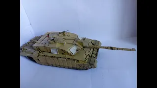 Итог сборки тяжелого танка: Challenger 2  в масштабе 1:35. Trumpeter.  ( Финал ).