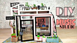 DIY Miniature Dollhouse "MUSIC STUDIO" #DIY #miniature  #dollhouse #unboxing