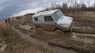 ЛуАЗ, Нива,УАЗ буханка в тракторных колеях