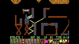 Lemmings Tricky Level 13: Lemming Drops Walkthrough DOS