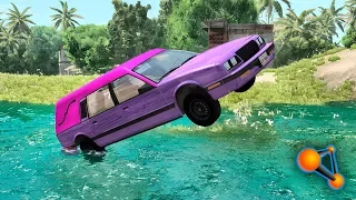 Car Surfing Crashes and Fails (Sliding, gliding) BeamNG Drive #2