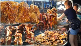 Popular Roast Pork Legs, Roast Pork Belly,​​​ Braised Pork And More - Cambodian Street Food