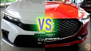 Mazda 3 Sedán VS Honda Civic 2022 En sus versiones básicas