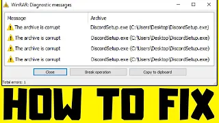 How to FIX WinRAR Diagnostic Message for Windows 11/10/8/7