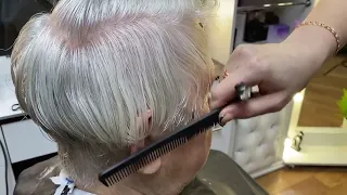 КОРОТКАЯ ЖЕНСКАЯ стрижка шапочка КОТОРУЮ ЛЕГКО ПОВТОРИТЬ ДОМА  СТРИЖКА 60+ ANTI-AGING CUT 60+