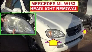 Headlight Repalcement Mercedes W163 ML230 ML320 ML350 ML270 ML400 ML430 ML500 Headlight Removal