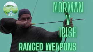 What type of weapons did the Normans and Irish fight with?