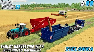 Significant Upgrades to Machinery and Equipment, Barley Harvest | Zielonka Farm | FS 22 | ep #08