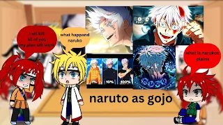 Naruto parents and his slibbings react to him as Gojo Satarou || part 1 || naruto as gojo || #react