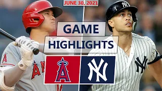 Los Angeles Angels vs. New York Yankees Highlights | June 30, 2021 (Ohtani vs. German)