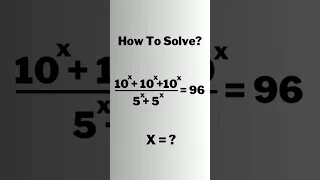 A Nice Exponential Problem. Find x? #shorts #math #exponents #olympiad #mathematics #matholympiad