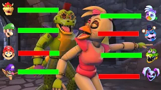 [SFM FNaF] Security Breach vs Super Mario WITH Healthbars