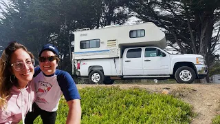 ARE WE BREAKING THE LAW?! Sleeping on the Side of the Road in our Truck Camper