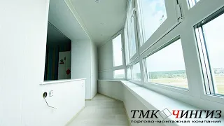 Обшивка балконов и лоджий МДФ панелями в Уфе | Готовая работа ТМК "Чингиз"