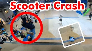 INSANE Scooter Crash at Skatepark...