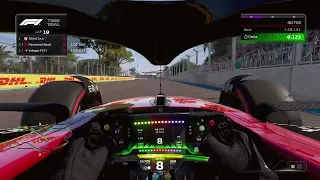 F1 23 Miami hotlap cockpit view