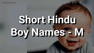 50 Short Hindu Boy Names and Meanings, Starting With M @allaboutnames