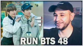 RUN BTS - 48 эпизод ⚡️ СИНЯЯ ДЕРЕВНЯ БТС ⚡️ (2 часть) РЕАКЦИЯ