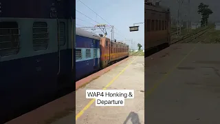 WAP4 Honking & Departure from New Jalpaiguri #shorts #viral #shortsfeed #indianrailways