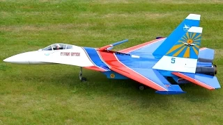 SU-35 FLANKER GIANT SCALE RC TURBINE JET MODEL MUSIC FLIGHT / Bölsdorf Germany 2015