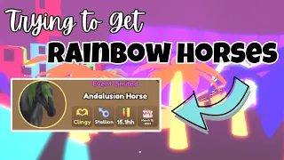 I Got 2 IN A ROW!? Trying to Get Black Rainbow Horses! | Wild Horse Islands