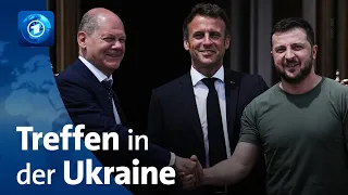 Ukraine-Reise von Bundeskanzler Scholz: Mit Macron und Draghi bei Selenskyj