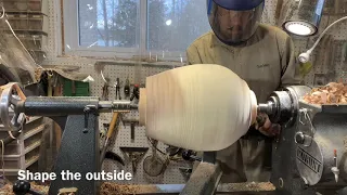 Woodturning - Two piece hollow form