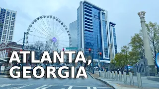 ATLANTA, GEORGIA! DOWNTOWN ATLANTA WALKING TOUR AND TRAVEL GUIDE (WITH INFORMATIVE CAPTIONS) 4K