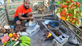 Cooking My Dinner With What Me Find From the Bush Outdoor Cooking