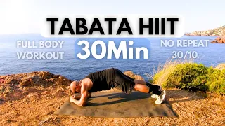 Tabata HIIT 30 Min Full Body WORKOUT /  Tabata 30/10 / NO REPEAT 🔥🔥🔥