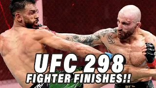 UFC 298 Fighter Knockouts & Submissions