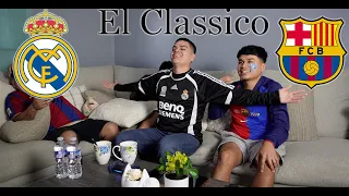 El classico fc Barcelona vs Real Madrid Intense Reaction