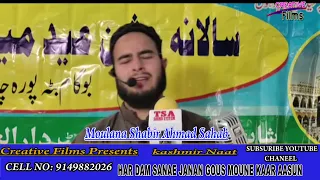 Kashmiri NAAT//Har Dam Sanae Janan Gous Moune Kaar Aasun//Moulana Shabir Ahmad Sahab