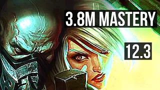 URGOT vs RIVEN (TOP) | 3.8M mastery, 11/1/6, 700+ games, Dominating | KR Master | 12.3