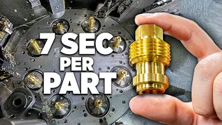 Incredible Machining: Parts Made In Seconds Using 8 Spindles