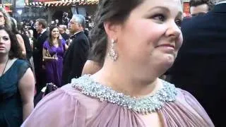 Oscars 2012 Red Carpet: Melissa McCarthy "Bridesmaids", Damien Bichir "A Better Life"