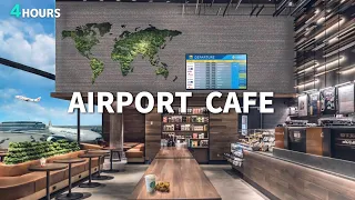 Airport Cafe Ambience Sound | No music | 4hours ［ASMR］