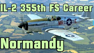 IL-2 Normandy 355th FS P-51 B Career ☺ Bombing a bridge