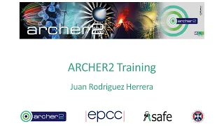 ARCHER2 Webinar : ARCHER2 Training