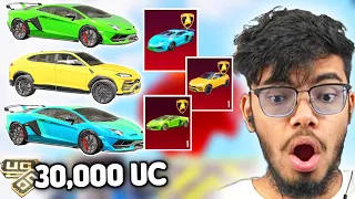 Luckiest Spin of My LIFE in Lamborghini Spin in BGMI • 30,000 UC Lucky Spin • BGMI PUBGM