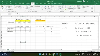Linear Optimization in Excel with Solver Add-in | LPP in Excel
