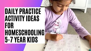 DAILY PRACTICE WORKSHEET IDEAS FOR HOMESCHOOLING (5-6 Years) | UKG | KINDERGARTEN | GRADE-1