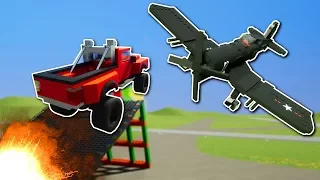 INSANE JUMPS & PLANE STUNTS! - Brick Rigs Multiplayer Gameplay - Stunt show & Jumps Challenge!