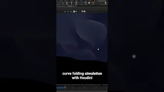 Curve folding simulation with Houdini